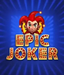 Enter the energetic world of Epic Joker slot by Relax Gaming, highlighting a mischievous joker with a bright red hairstyle set against a dazzling blue background. This graphic depicts the light-hearted spirit of classic slots, ideal for those who love traditional gameplay, delivering a captivating gaming experience.